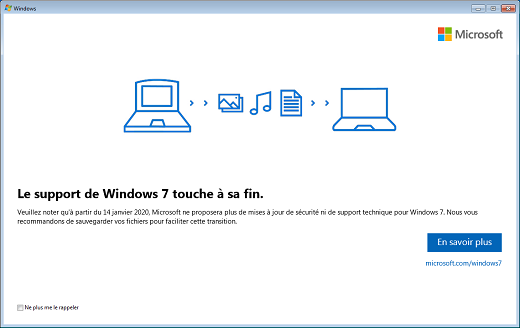 Fin suppot Windows 7