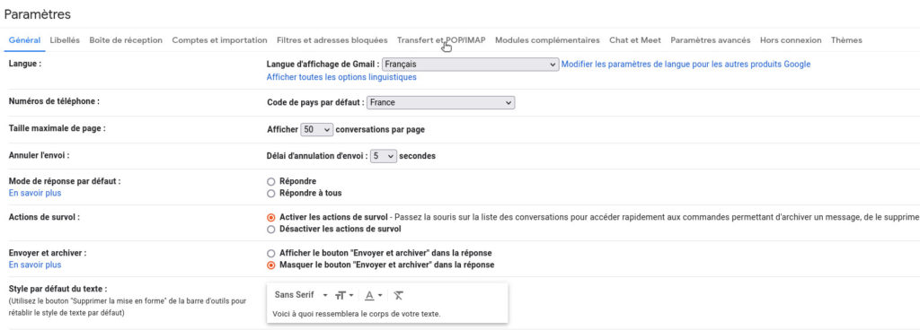 transfert pop-imap gmail